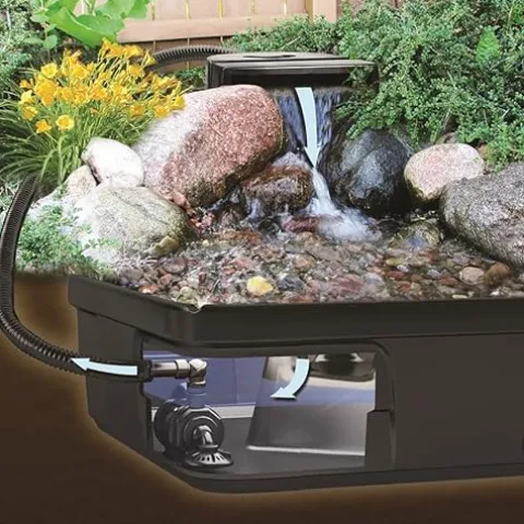 Aquascape Backyard Waterfall Fountain Kit for Landscape and Garden Black