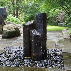 Aquascape Mongolian Basalt Stone Fountain Columns Set of 3 Natural
