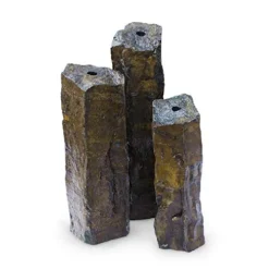 Aquascape Mongolian Basalt Stone Fountain Columns Set of 3 Natural