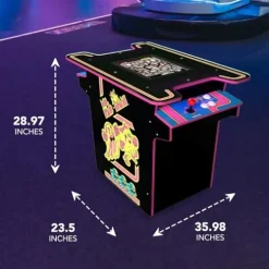 ARCADE1UP Ms. PAC-MAN Head-to-Head Arcade Table 12 Games Multiplayer Control Panel 17-Inch Color LCD Screen Black Series