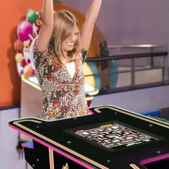 ARCADE1UP Ms. PAC-MAN Head-to-Head Arcade Table 12 Games Multiplayer Control Panel 17-Inch Color LCD Screen Black Series