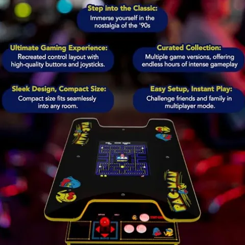 ARCADE1UP PAC-MAN Head-to-Head Arcade Table Black Series Edition