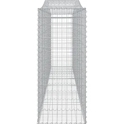 Arched Gabion Basket 157.5″x19.7″x47.2″/55.1″ Galvanized Iron White Black Other