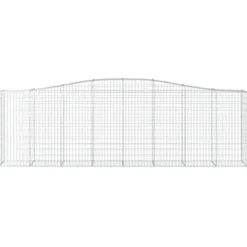 Arched Gabion Basket 157.5″x19.7″x47.2″/55.1″ Galvanized Iron White Black Other