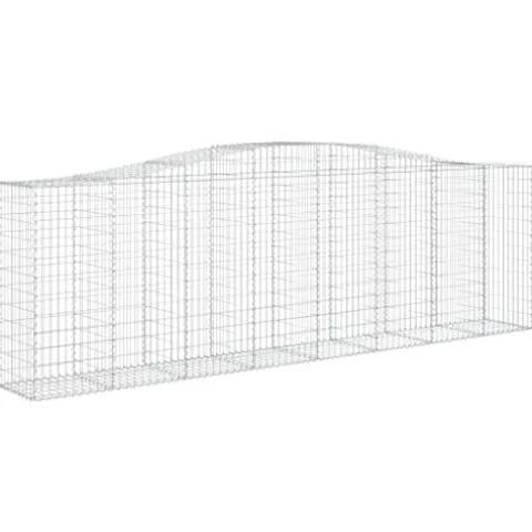 Arched Gabion Basket 157.5″x19.7″x47.2″/55.1″ Galvanized Iron White Black Other