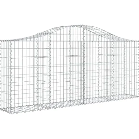 Arched Gabion Baskets 4 Pcs Galvanized Iron White Black Other