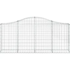 Arched Gabion Baskets 4 Pcs Galvanized Iron White Black Other