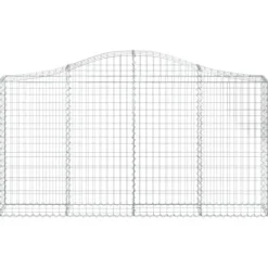 Arched Gabion Baskets 4 pcs Galvanized Iron White Black Other