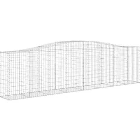 Arched Gabion Baskets 2 pcs 157.5″x19.7″x39.4″/47.2″ Galvanized Iron White Black Other