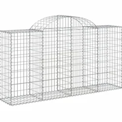 Arched Gabion Baskets 3 pcs Galvanized Iron 78.7″x19.7″x39.4″/47.2″ White Black Other