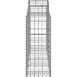 Arched Gabion Baskets 3 pcs Galvanized Iron 78.7″x19.7″x39.4″/47.2″ White Black Other