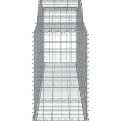 Arched Gabion Baskets 4 pcs Galvanized Iron White Black Other