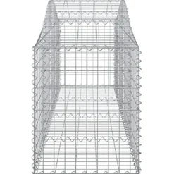 Arched Gabion Baskets 4 pcs 78.7″x19.7″x23.6″/31.5″ Galvanized Iron – Outdoor & Indoor Self-Watering Planters, White/Black/Others