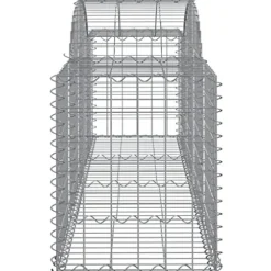 Arched Gabion Baskets 4 pcs Galvanized Iron Outdoor Plant Pots Self-Watering White Black