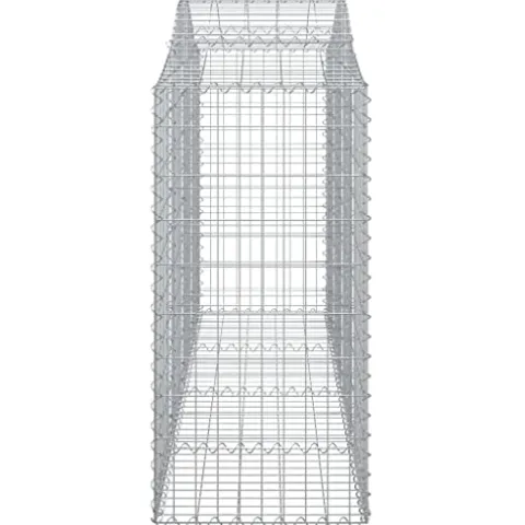 Arched Gabion Baskets 4 pcs Galvanized Iron Plant Pots Self-Watering Indoor Outdoor Gardening White Black