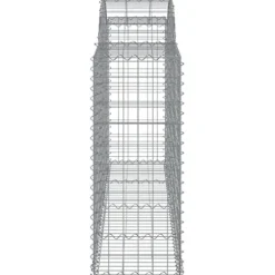 Arched Gabion Baskets 4 pcs Galvanized Iron Plant Pots Self-Watering Indoor Outdoor Gardening White Black