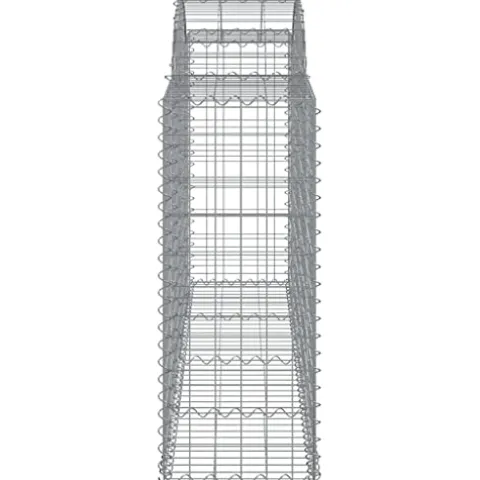 Arched Gabion Baskets 4 pcs Galvanized Iron Plant Pots Self-Watering Indoor Outdoor Gardening White Black