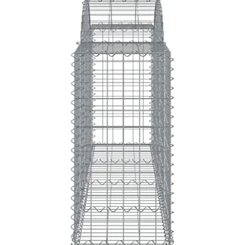 Arched Gabion Baskets 4 pcs Galvanized Iron Plant Pots Self-Watering Indoor Outdoor Gardening