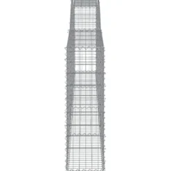 Arched Gabion Baskets 2 pcs Galvanized Iron for Outdoor Plants Self-Watering Pots White Black Other