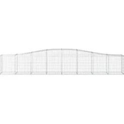 Arched Gabion Baskets 3 pcs Galvanized Iron Plant Pots for Outdoor and Indoor Gardening White Black Other