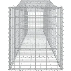 Arched Gabion Baskets 3 pcs Galvanized Iron Plant Pots for Outdoor and Indoor Gardening White Black Other