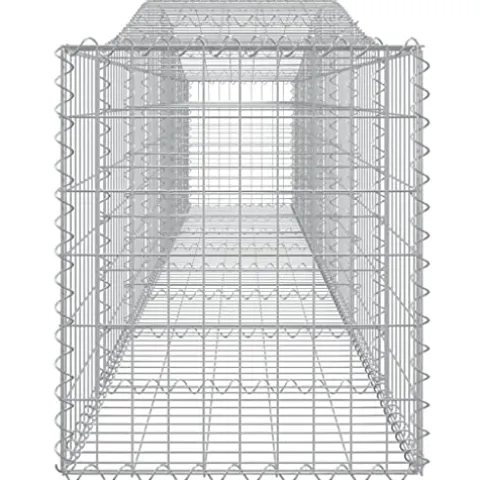 Arched Gabion Baskets 3 pcs Galvanized Iron Plant Pots for Outdoor and Indoor Gardening White Black Other