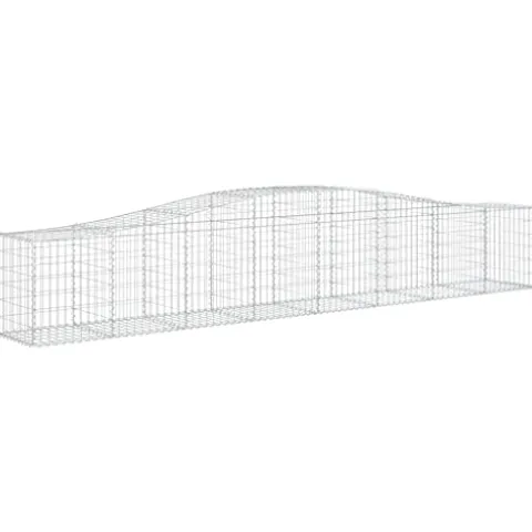 Arched Gabion Baskets 3 pcs Galvanized Iron Plant Pots for Outdoor and Indoor Gardening White Black Other