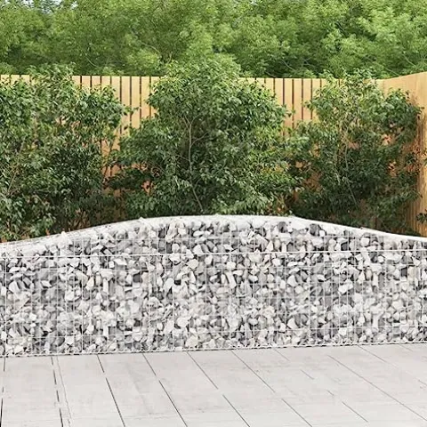 Arched Gabion Baskets 3 pcs Galvanized Iron Plant Pots for Outdoor and Indoor Gardening White Black Other