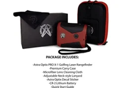 ASTRA OPTIX Golf Laser Rangefinder PRO X-1 Red OLED Display with Slope and PinLock 6×21 1760yd