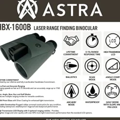 ASTRA OPTIX HBX1600B 10×42 Laser Rangefinder Binocular Green/Black