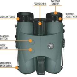 ASTRA OPTIX HBX1600B 10×42 Laser Rangefinder Binocular Green/Black