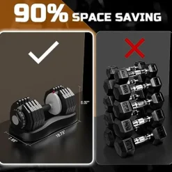 ATIVAFIT Adjustable Dumbbell for Workout Strength Training Fitness Weight Gym Set 55LB-Pair