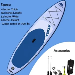 Atoll Inflatable Paddle Board Light Blue
