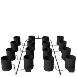 AutoPot 16 Pot GeoPot Self-Watering Hydroponic System with 3 Gallon Fabric Pots Black