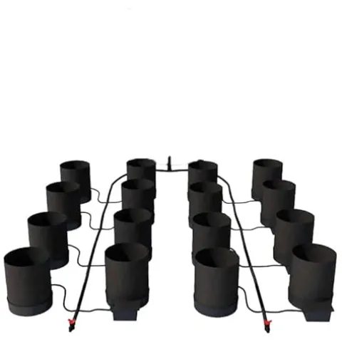 AutoPot 16 Pot GeoPot Self-Watering Hydroponic System with 3 Gallon Fabric Pots Black
