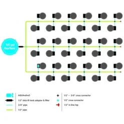 AutoPot 36 Pot GeoPot System with 3 Gallon Fabric Pots Black