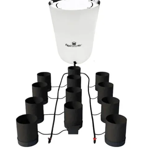 AutoPot 12 Pot GeoPot System with 3 Gallon Fabric Pots – Self-Watering Hydroponics, Black