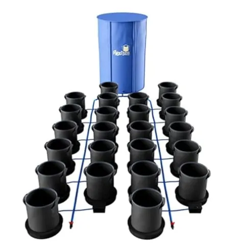 AutoPot 24 Pot XXL Self-Watering Hydroponic System with 9 Gallon Pots and 105 Gallon FlexiTank Black