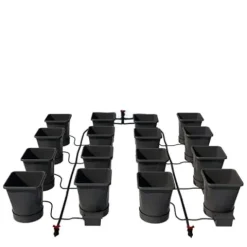 AutoPot Self-Watering 16 Pot XL Hydroponic System with 6.6 Gallon Pots Black