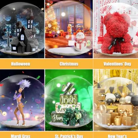 awesmflate 10FT Inflatable Snow Globe Bubble Tent Clear