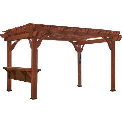 Backyard Discovery Ashland Cedar Wood Pergola Kit Medium Brown