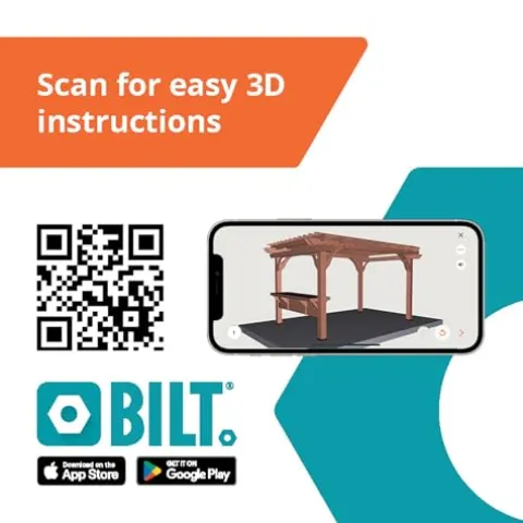 Backyard Discovery Ashland Cedar Wood Pergola Kit Medium Brown