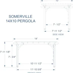 Backyard Discovery Somerville Cedar Wood Pergola Kit Barnwood Grey
