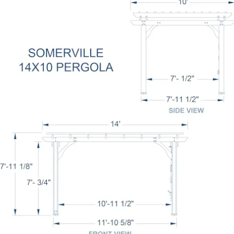 Backyard Discovery Somerville Cedar Wood Pergola Kit Barnwood Grey