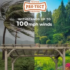 Backyard Discovery Somerville Cedar Wood Pergola Kit Barnwood Grey