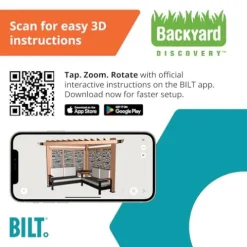 Backyard Discovery Verona 12′ x 8′ Cedar Wood Cabana Corner Pergola Without Furniture