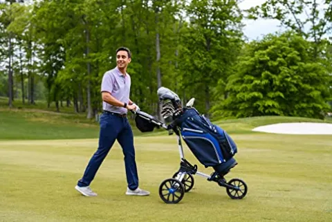 Bag Boy Nitron 3 Wheel Golf Push Cart Tie Dye