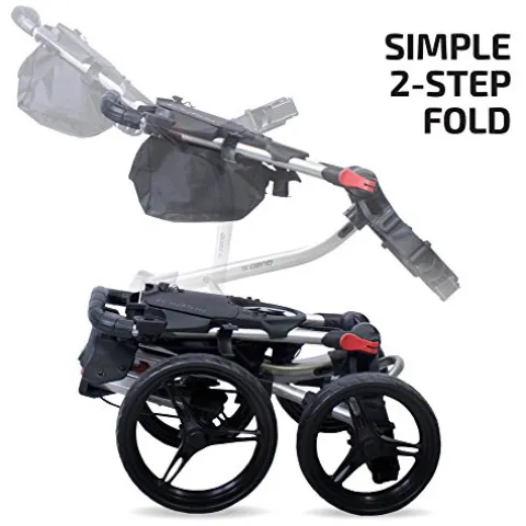 Bag Boy Quad XL Golf Cart Matte Black/Red