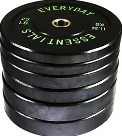 BalanceFrom Black Olympic Bumper Plate Weight Plate Set 210LB