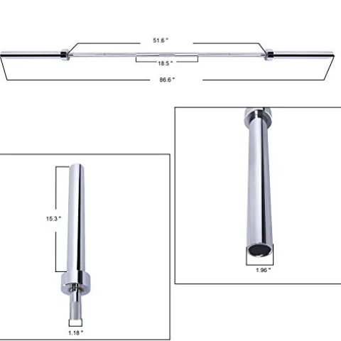 BalanceFrom Color Coded Olympic Bumper Plate Set with Barbell 370LB Black